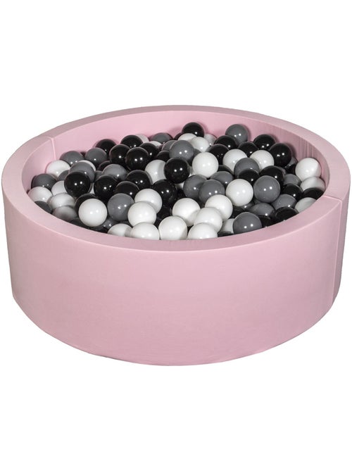 Piscine à balles aire de jeu + 450 balles rose noir,blanc,gris - Kiabi Piscine à balles aire de jeu + 450 balles rose noir,blanc,gris - Kiabi