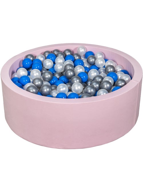Piscine à balles aire de jeu + 450 balles rose perle, bleu, argent - Kiabi Piscine à balles aire de jeu + 450 balles rose perle, bleu, argent - Kiabi