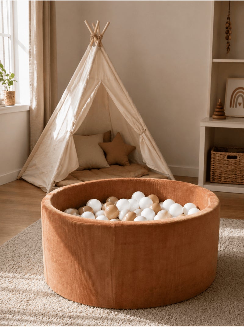 Piscine à balles bébé sensorielle en mousse Beige/Blanc - Kiabi