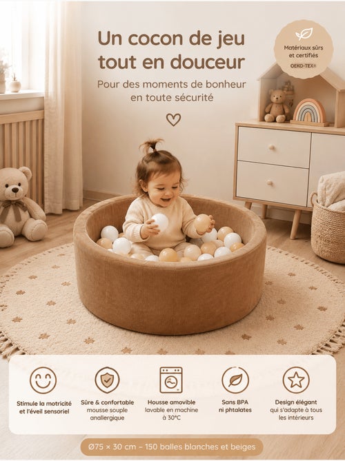 Piscine à balles bébé sensorielle en mousse - Kiabi Piscine à balles bébé sensorielle en mousse - Kiabi