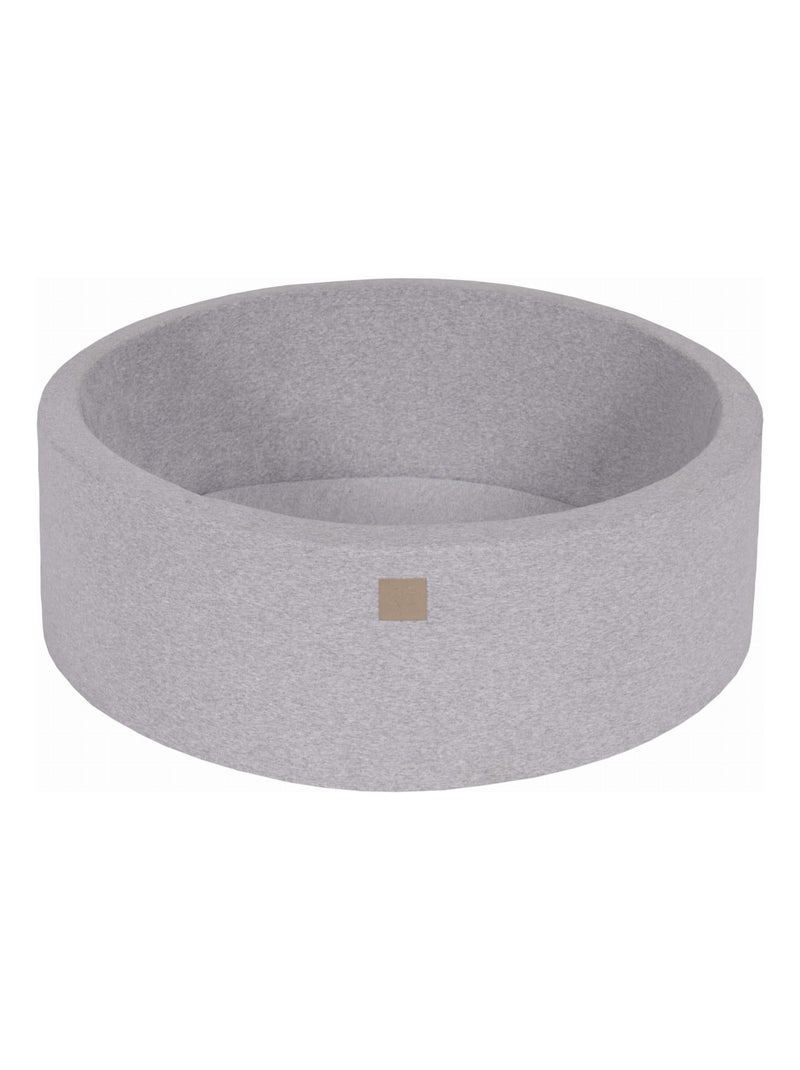 Piscine À Balles Pour Bébé Rond 90x30cm Fabriqué En UE, Coton, Gris Clair/Sans boules Gris - Kiabi