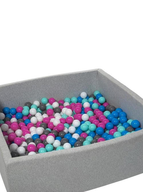 Piscine À Balles Pour Enfant, 20x120 Cm, Aire De Jeu + 600 Balles Blanc, Bleu, Rose, Gris, Turquoise - Kiabi