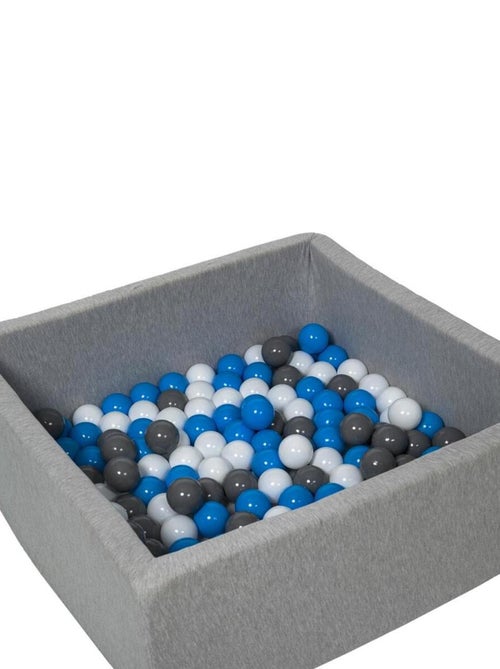 Piscine À Balles Pour Enfant, 90x90 Cm, Aire De Jeu + 150 Balles Blanc, Bleu, Gris - Kiabi