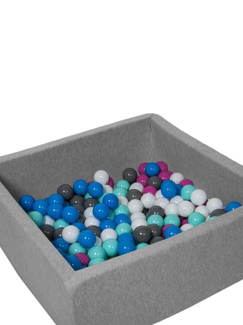 Piscine À Balles Pour Enfant, 90x90 Cm, Aire De Jeu + 150 Balles Blanc, Bleu, Rose, Gris, Turquoise - Kiabi