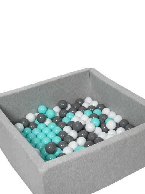 Piscine À Balles Pour Enfant, 90x90 Cm, Aire De Jeu + 150 Balles Blanc, Gris, Turquoise - Kiabi