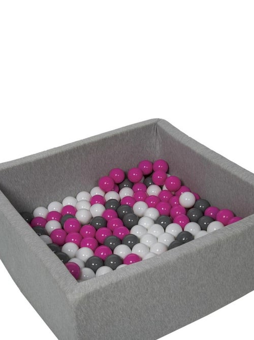 Piscine À Balles Pour Enfant, 90x90 Cm, Aire De Jeu + 150 Balles Blanc, Rose, Gris - Kiabi