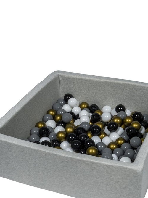 Piscine À Balles Pour Enfant, 90x90 Cm, Aire De Jeu + 150 Balles Noir, Blanc, Or, Gris - Kiabi