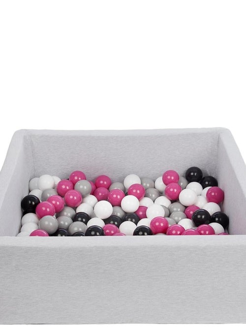 Piscine À Balles Pour Enfant, 90x90 Cm, Aire De Jeu + 150 Balles Noir, Blanc, Rose,gris - Kiabi