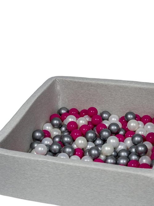 Piscine À Balles Pour Enfant,  90x90 Cm, Aire De Jeu + 150 Balles Perle, Rose, Argent - Kiabi
