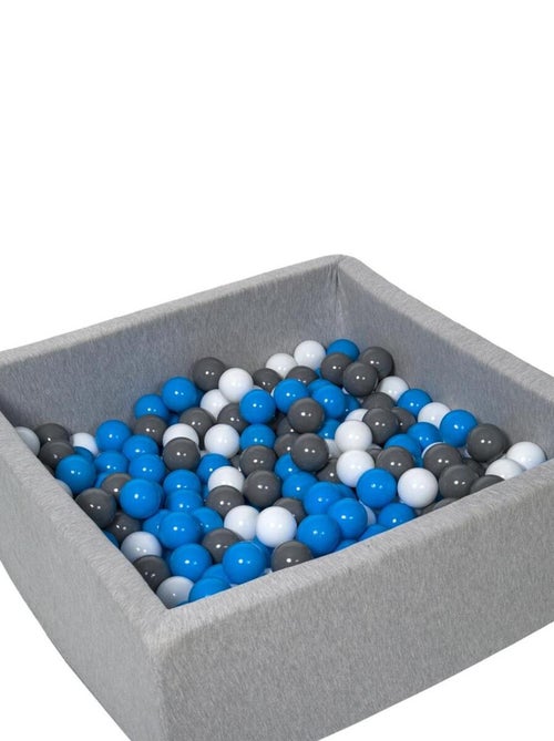 Piscine À Balles Pour Enfant, 90x90 Cm, Aire De Jeu + 200 Balles Blanc,bleu,gris - Kiabi