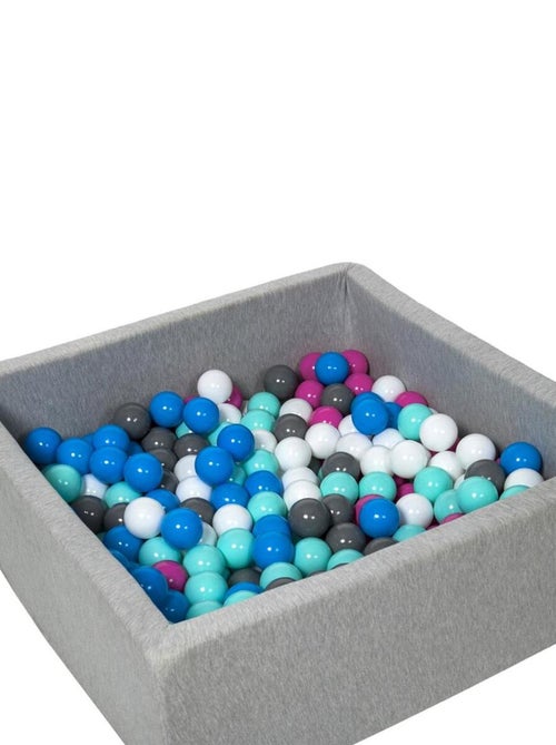 Piscine À Balles Pour Enfant, 90x90 Cm, Aire De Jeu + 200 Balles Blanc,bleu,rose,gris,turquoise - Kiabi