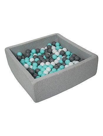 Piscine À Balles Pour Enfant, 90x90 Cm, Aire De Jeu + 200 Balles Blanc,gris,turquoise