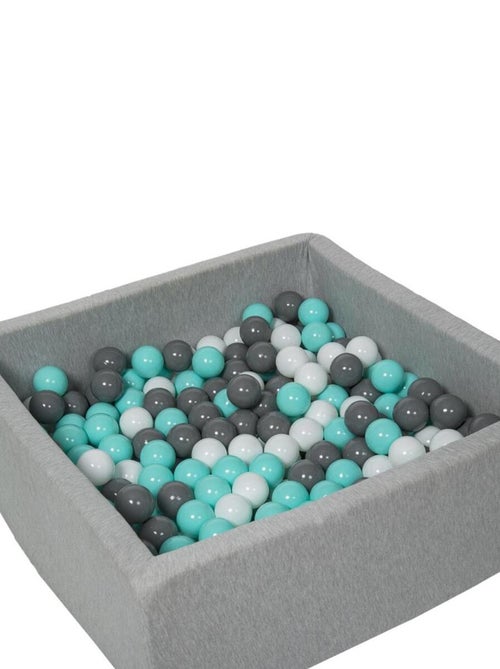 Piscine À Balles Pour Enfant, 90x90 Cm, Aire De Jeu + 200 Balles Blanc,gris,turquoise - Kiabi