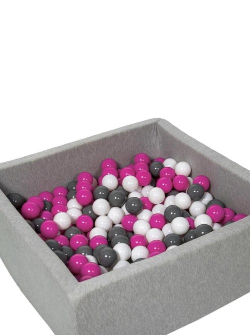 Piscine À Balles Pour Enfant, 90x90 Cm, Aire De Jeu + 200 Balles Blanc,rose,gris - Kiabi