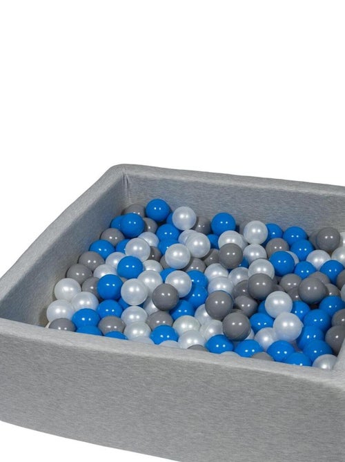 Piscine À Balles Pour Enfant, 90x90 Cm, Aire De Jeu + 200 Balles Perle, Bleu, Gris - Kiabi
