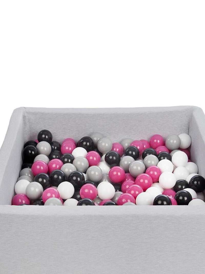 Piscine À Balles Pour Enfant, 90x90 Cm, Aire De Jeu + 300 Balles Noir, Blanc, Rose,gris N/A - Kiabi