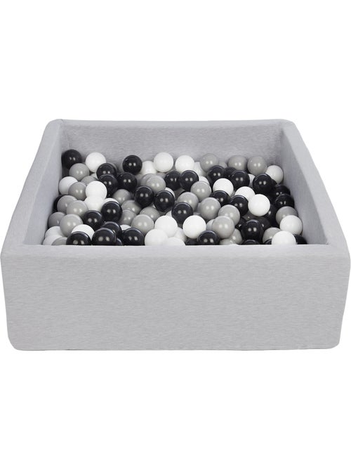Piscine à balles pour enfant, 90x90 cm, aire de jeu + 300 balles noir,blanc,gris - Kiabi