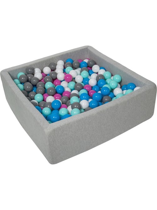 Piscine à balles pour enfant, 90x90 cm, aire de jeu + 450 balles blanc,rose clair,gris - Kiabi