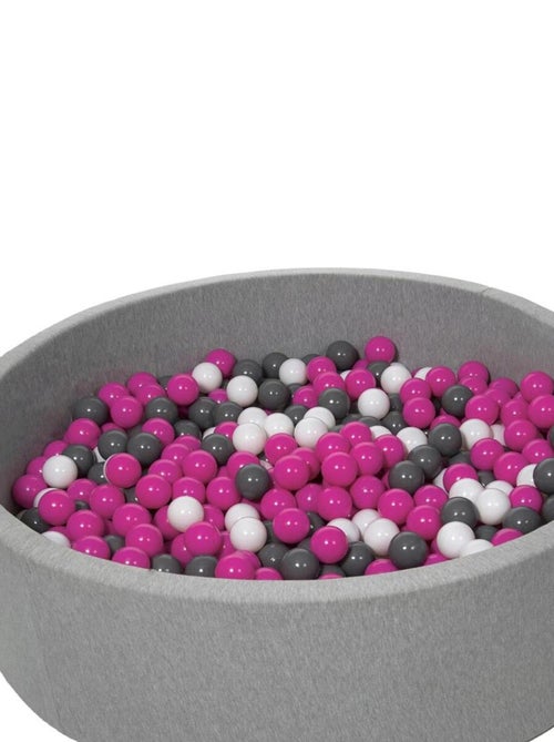 Piscine À Balles Pour Enfant, Diamètre Env.125 Cm + 900 Balles Blanc, Rose, Gris - Kiabi
