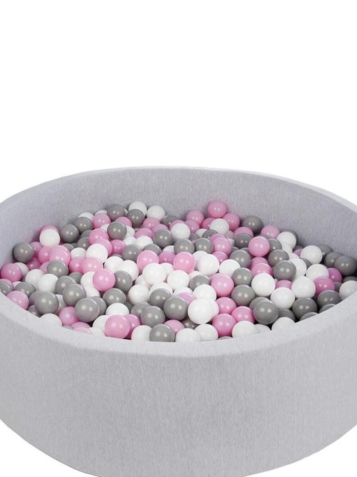 Piscine À Balles Pour Enfant, Diamètre Env.125 Cm + 900 Balles Blanc,rose ,gris - Kiabi