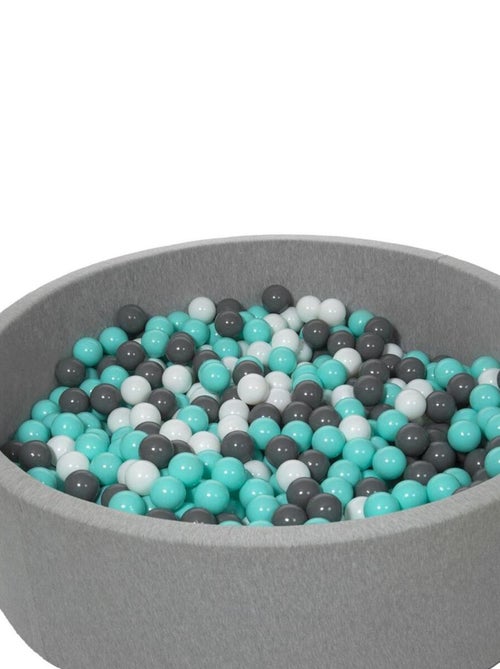 Piscine À Balles Pour Enfant, Diamètre Env.125 Cm, Aire De Jeu + 900 Balles Blanc, Gris, Turquoise - Kiabi