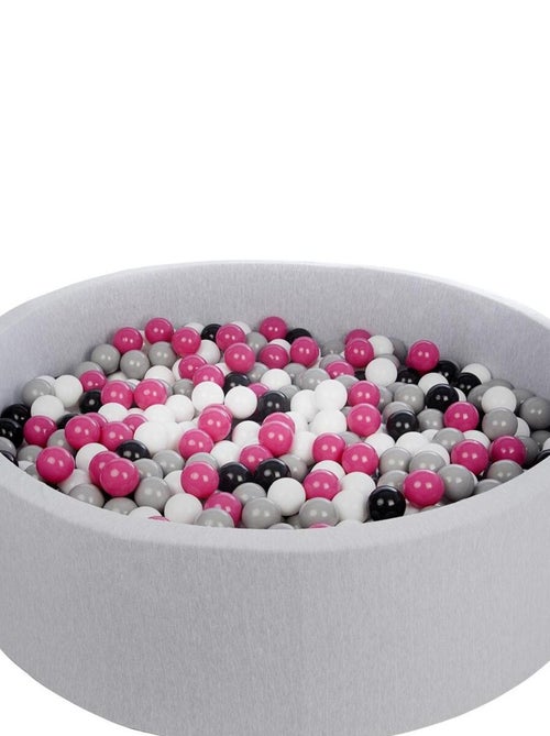 Piscine À Balles Pour Enfant, Diamètre Env.125 Cm, Aire De Jeu + 900 Balles Noir, Blanc, Rose,gris - Kiabi