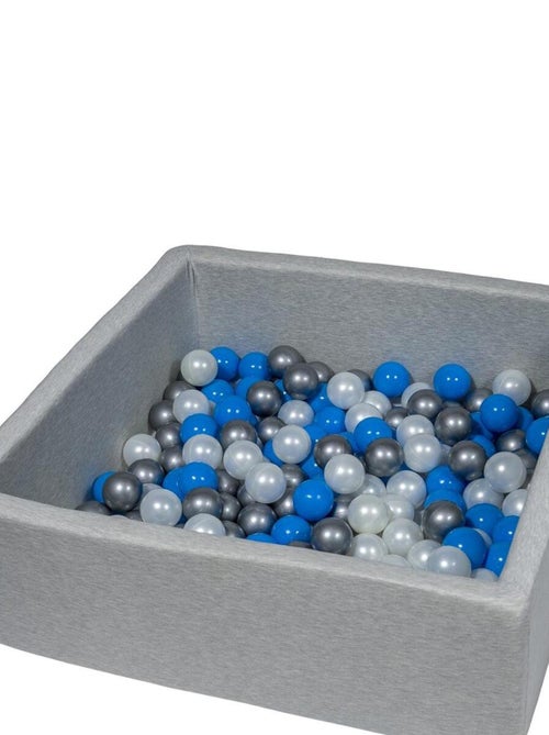 Piscine À Balles Pour Enfant, Dimensions: 90x90 Cm + 150 Balles Perle, Bleu, Argent - Kiabi