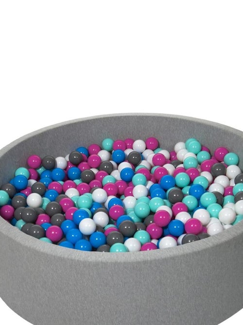 Piscine À Balles Pour Enfant, Env.125 Cm + 900 Balles Blanc, Bleu, Rose, Gris, Turquoise - Kiabi