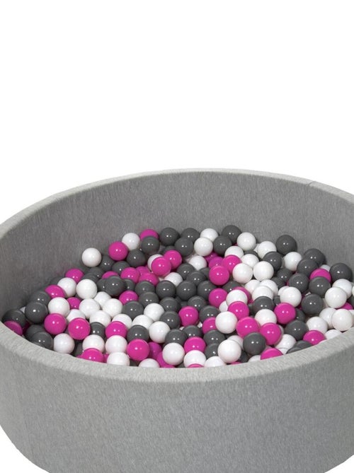Piscine À Balles Pour Enfant, Env.125 Cm, Aire De Jeu + 600 Balles Blanc, Rose, Gris - Kiabi