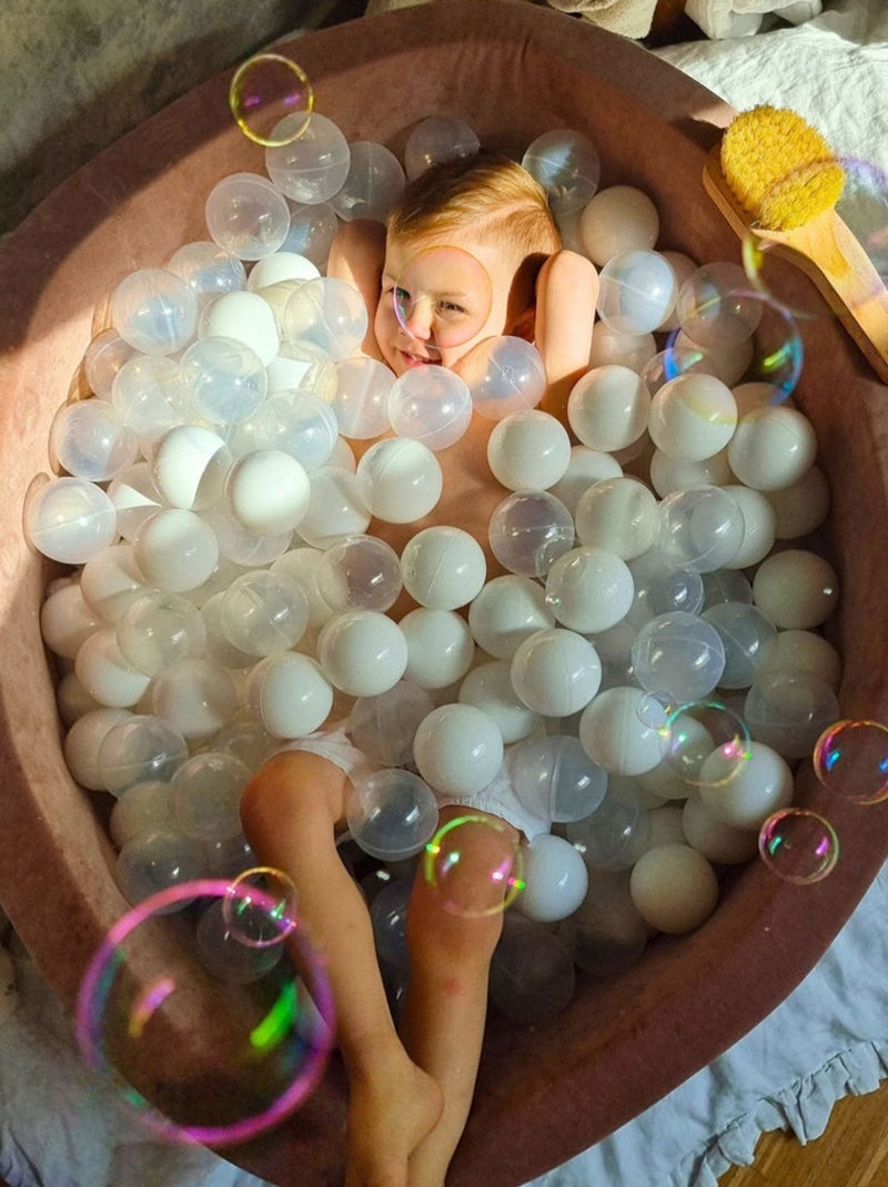 Piscine à balles pour enfants – Écru- velvet 90x40 Ecru - Kiabi
