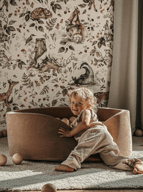Piscine à balles pour enfants – Écru- velvet 90x40 - Kiabi