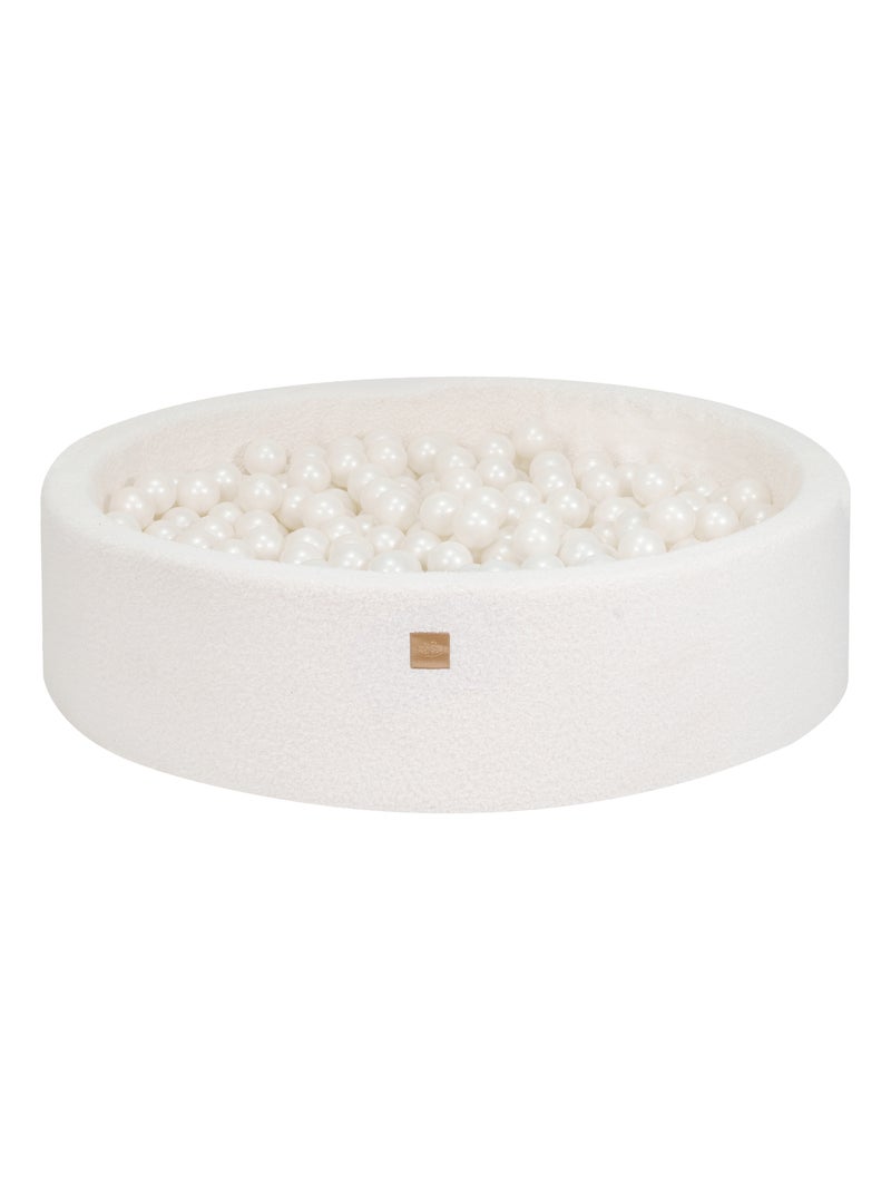 Piscine à balles rond pour enfants avec 300 balles, 120x30cm, Boucle Blanc Blanc - Kiabi