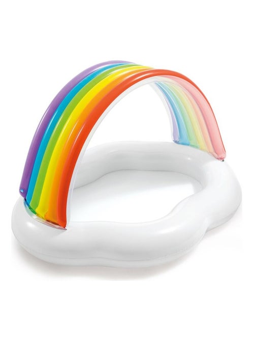 Piscine enfant pataugeoire gonflable avec arche RAINBOW - Kiabi