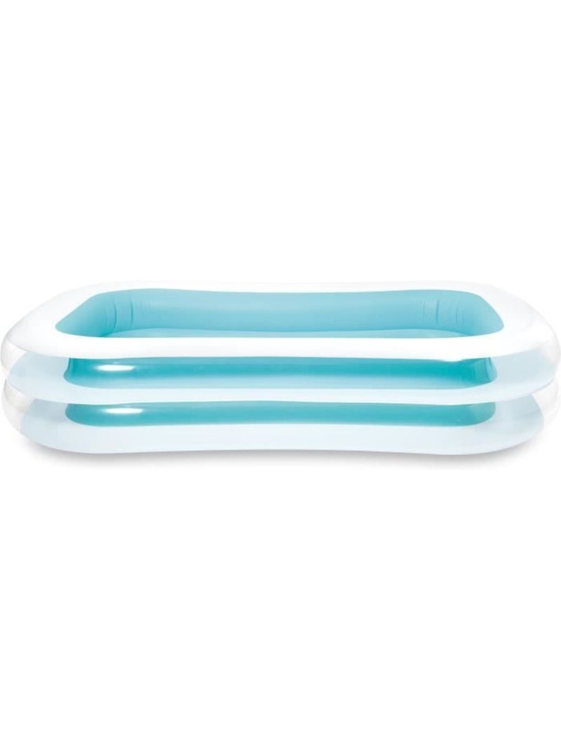 Piscine familliale deux boudins 262 * 175 * 56 cm Blanc - Kiabi