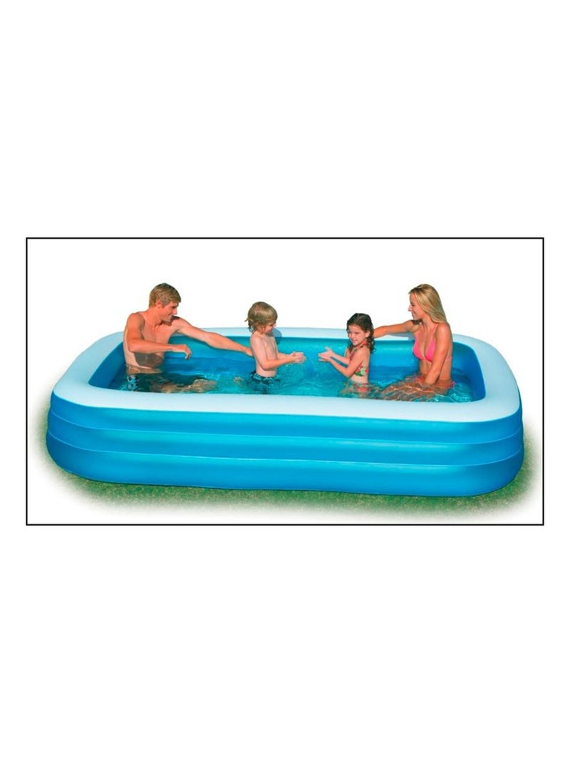 Piscine familliale trois boudins de 305 x 153 x 56 cm Bleu clair - Kiabi