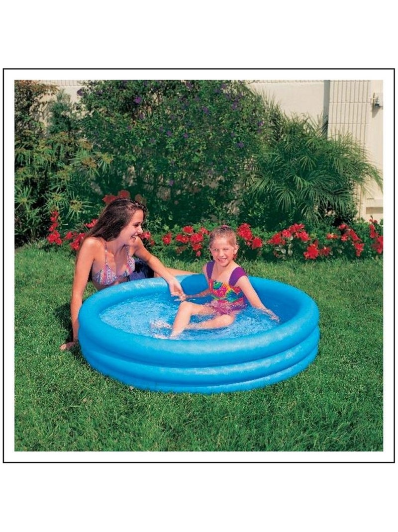 Piscine pataugeoire CRYSTAL BLUE de 1,44 m de diamètre Bleu - Kiabi
