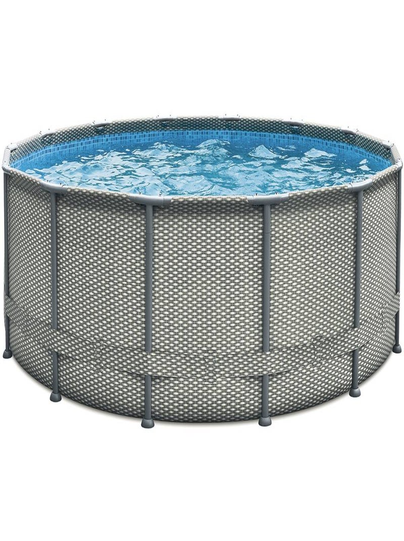 Piscine tubulaire "Elite" liner imprimé - Ø 4.88 x 1.22 m - avec filtration N/A - Kiabi