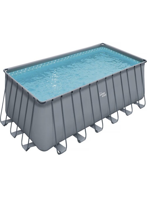 Piscine tubulaire grise - "LUDO 5" - 7.32 x 3.66 x 1.32 m - sans filtration - Kiabi