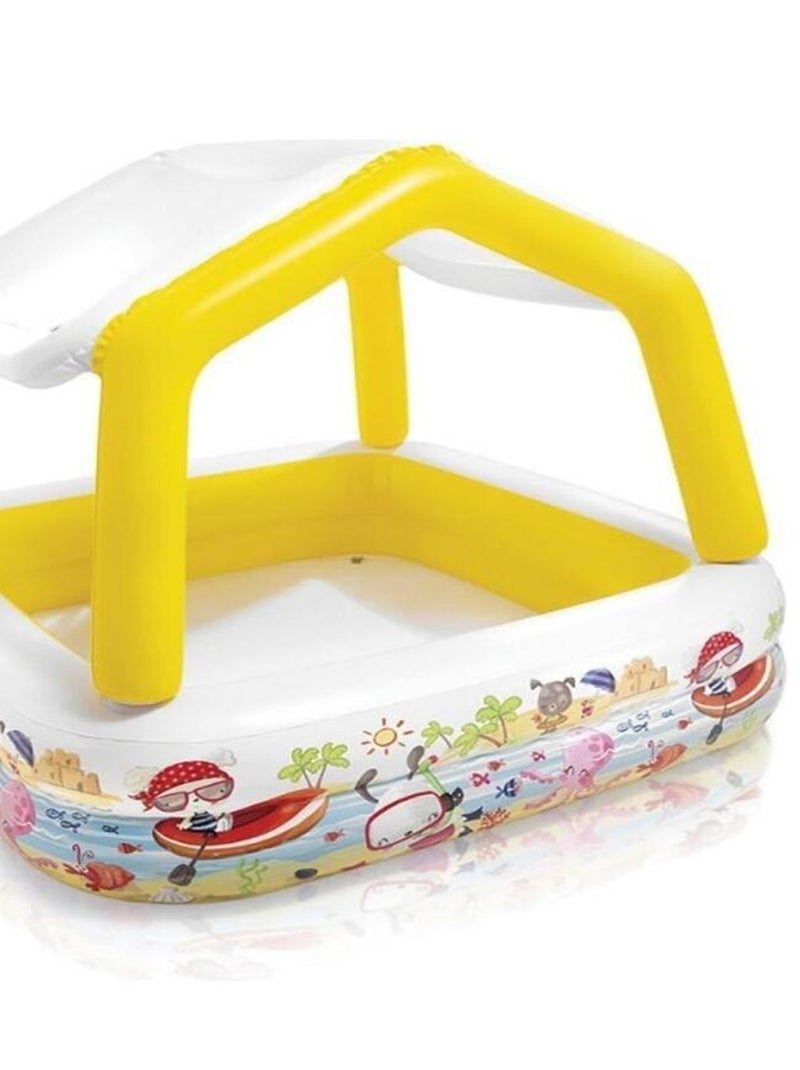 Piscinette pare soleil 157x157 Jaune - Kiabi