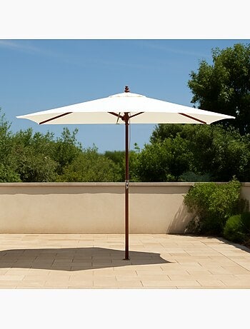 PISE Parasol gris rectangle 2,97 x 1,91 m