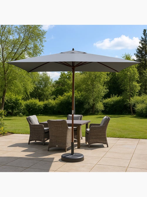 PISE Parasol gris rectangle 2,97 x 1,91 m - Kiabi PISE Parasol gris rectangle 2,97 x 1,91 m - Kiabi