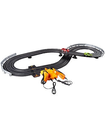 Piste de course magnétique avec 2 voitures et 2 contrôleurs progressifs speed & go