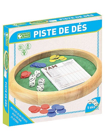Piste de dés en bois