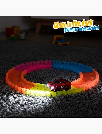 Piste de voiture phosphorescente 131 pièces speed & go
