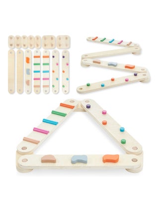 Piste D'équilibre Sensorielle Montessori 50Kg max - 14 éléments colorés Bois