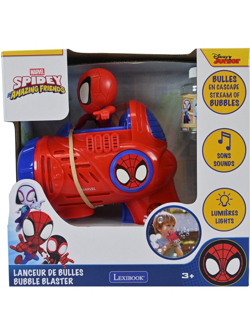 Pistolet à Bulles Spidey avec effets lumineux et sonores Rouge - Kiabi