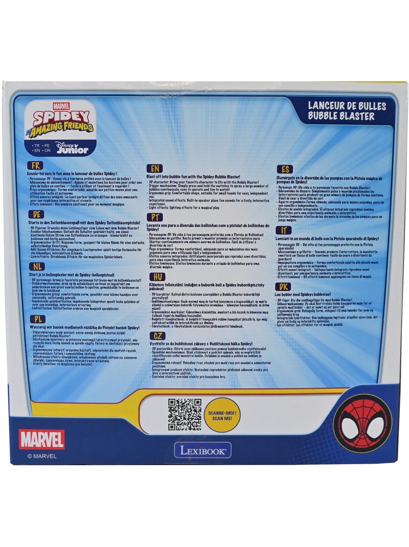 Pistolet à Bulles Spidey avec effets lumineux et sonores Rouge - Kiabi