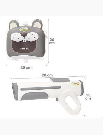Pistolet à eau électrique aqua world avec sac à dos 2l