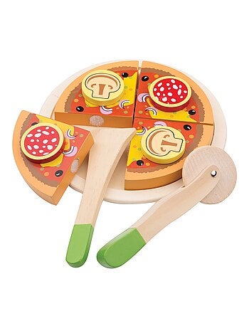 Pizza salami en bois à couper