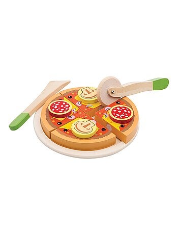 Pizza salami en bois à couper
